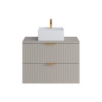 EINZELWASCHTISCH - 80 cm x 46 cm - Holz, Platte - Beige - ZEVARA - Beige, Holz (80/57/46cm) - Vente-Unique
