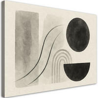 LEINWANDBILD Geometrie Abstraktion Aquarell Beige 60x40cm - Grau, Textil (60/40cm) - Feeby