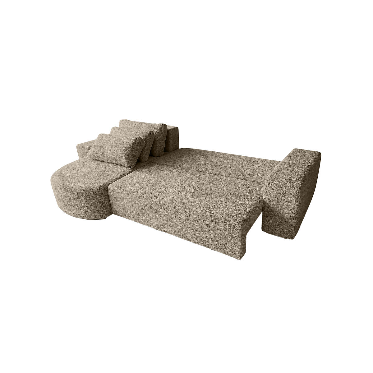 ECKSOFA Tolga mit Schlaffunktion, Taupe - Greige, Textil (162/270cm) - Fedve