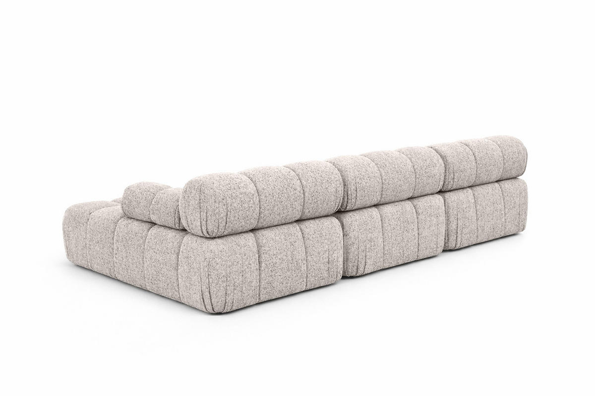 ECKSOFA U-Form, Stoff Bouclé Abriamo, Beige, Selia U - Beige, Holz (285/70/160cm) - Kaiser Möbel