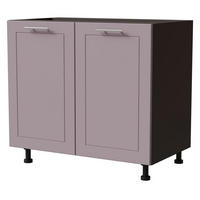 UNTERSCHRANK Bari D11/90 Lava / RAL 4009 pastellviolett 90 / 50 / 82cm - Dunkelgrau/Violett, Holz/Holzwerkstoff (90/82/50cm) - Feldmann-Wohnen