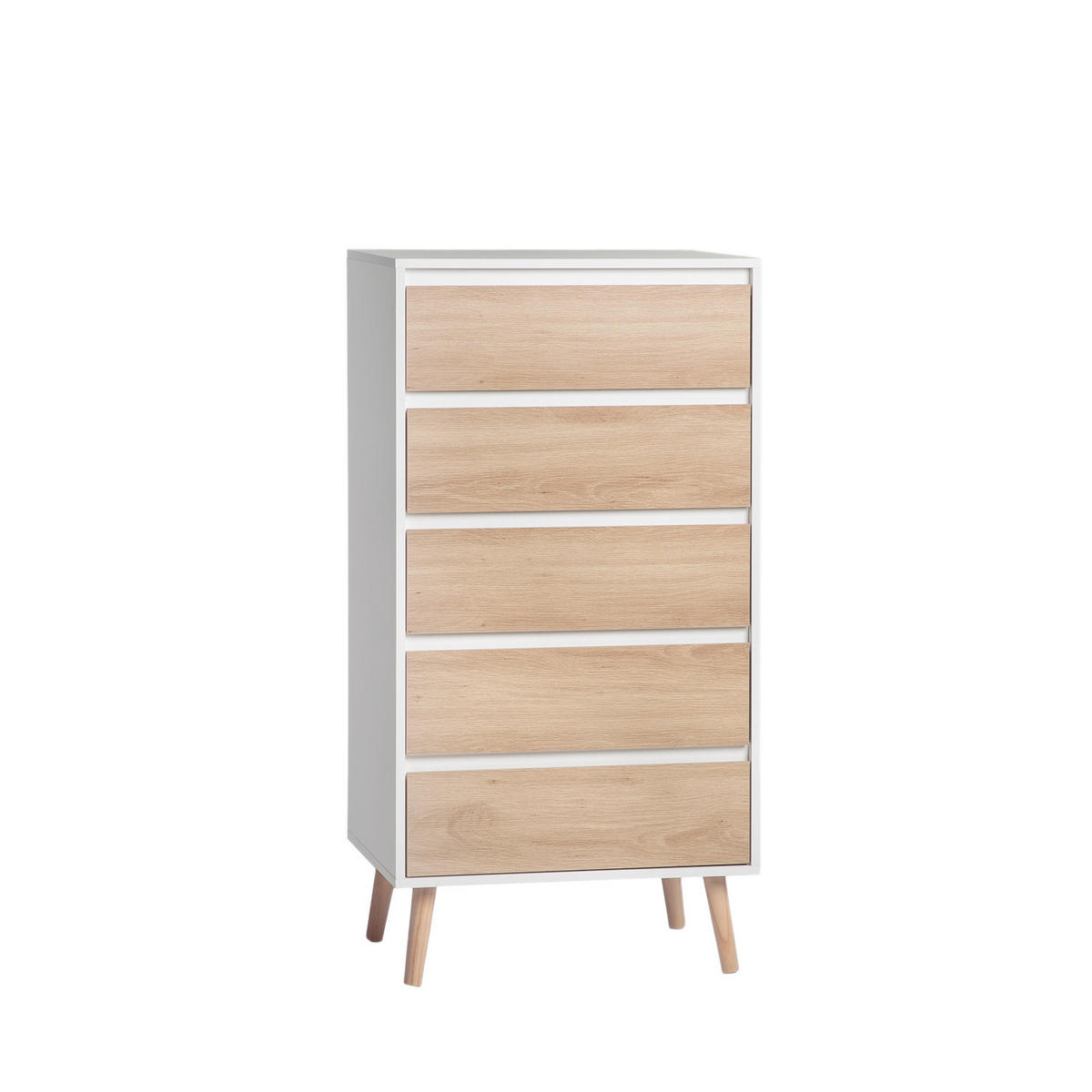 KOMMODE SCHMALE Kemi Zweifarbig 60 cm x 118 cm - Multicolor, Holzwerkstoff (60/118/40cm)