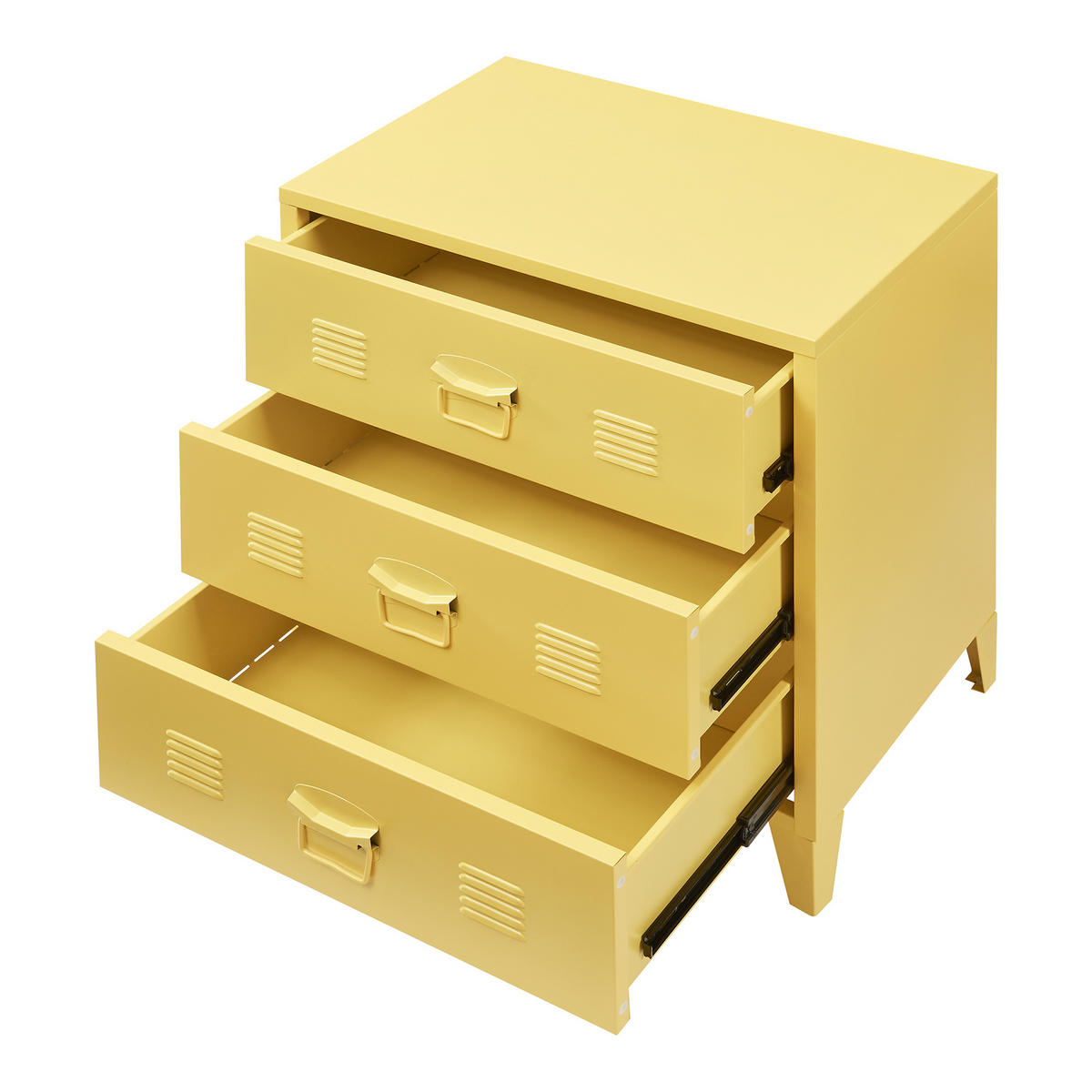 METALLSCHRANK Hämeenlinna - Gelb, Metall (60/72/40cm) - [en.casa]