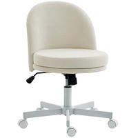 BÜROSTUHL in Cremeweiß 57x58x83 cm mit Höhenverstellung und Wippfunktion - Creme, Metall (58/83/57cm) - IVMEU