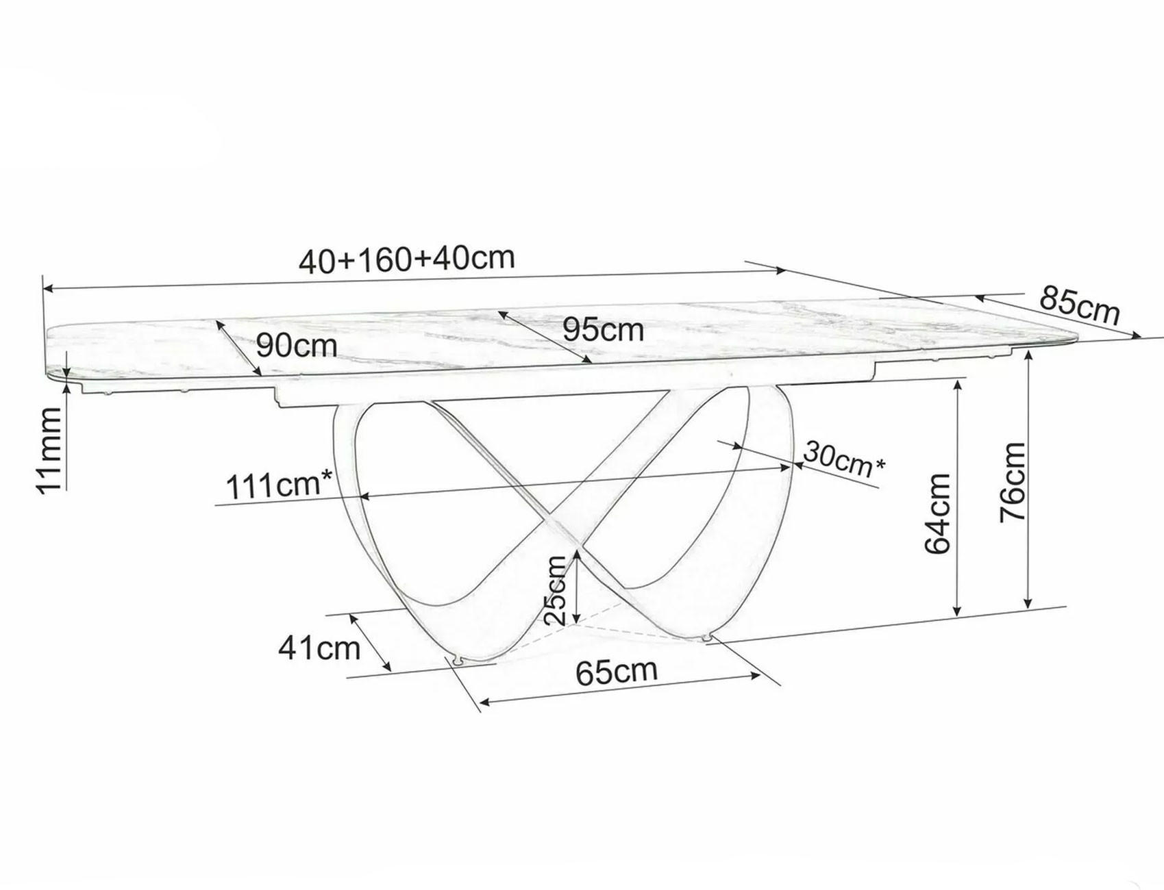 ESSTISCH Finity Weiß Marmor / Kupferfarben 160-240 / 90 / 75cm - Weiß/Kupferfarben, Holz/Metall (90/240/75cm) - Feldmann-Wohnen
