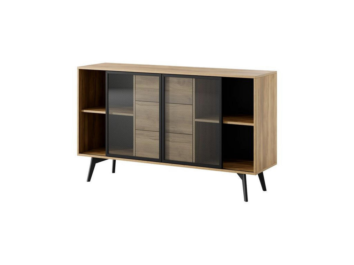KOMMODE – 144 cm – Slide – Eichefarben - Eichefarben, Holzwerkstoff (144/85/39cm) - hi-markt