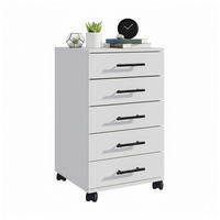 ROLLCONTAINER - Schwarz/Weiß, Holzwerkstoff/Kunststoff (40/69/40cm) - Relaxdays