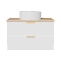 EINZELWASCHTISCH - 80 cm x 46 cm - holz - weiß Avoreli - Weiß, Holz (80/50/46cm) - Vente-Unique