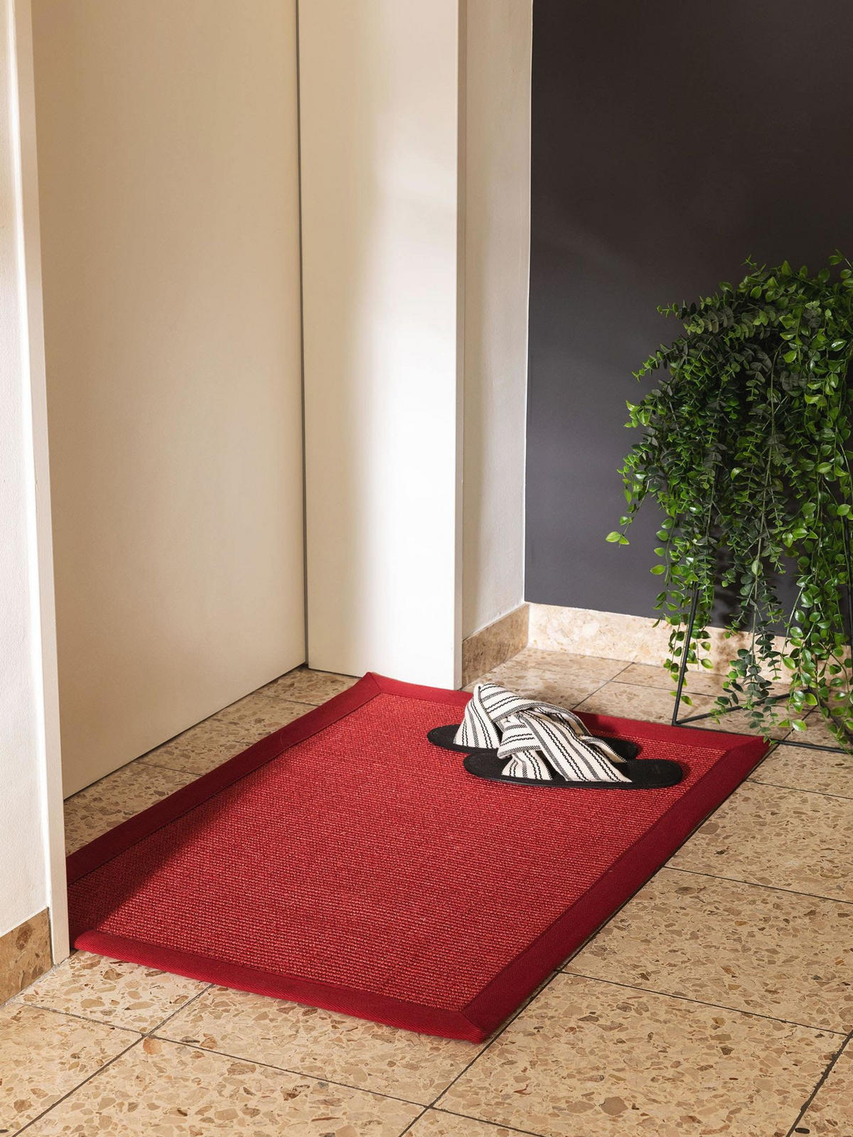 FUSSMATTE Sana Rot 40x60 cm - Rot, Naturmaterialen (40/1cm) - KUNSTLOFT