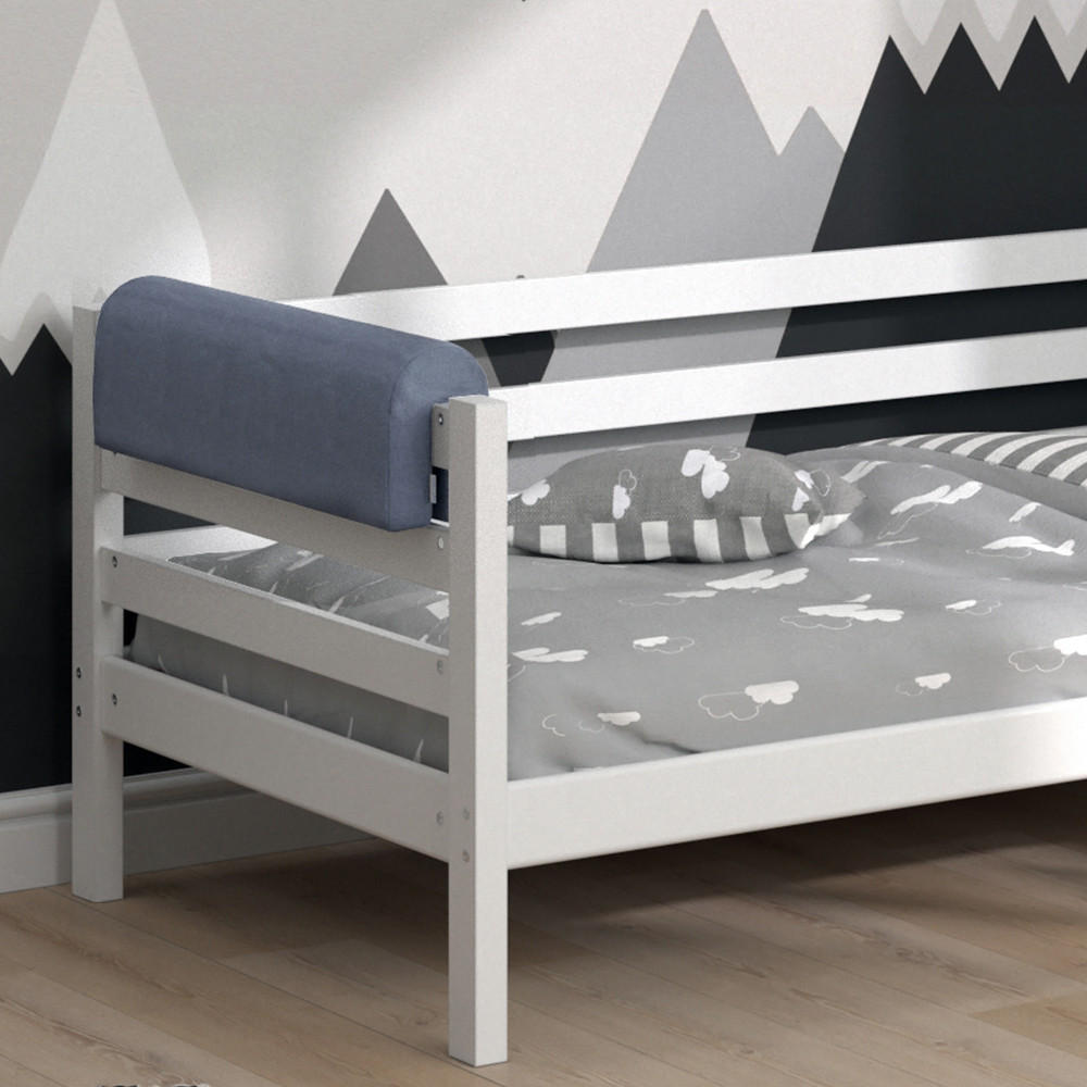 BETTUMRANDUNG FÜR KINDER Grau 70 x 20 cm - Grau, Textil (70/20/14cm) - VitaliSpa