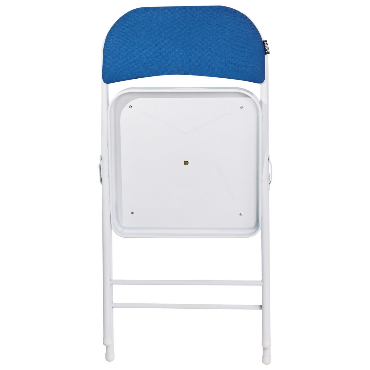 KLAPPSTUHL 4er-Set Metall Blau/Weiß Sparks - Blau, Metall (45/77/47cm) - Beliani