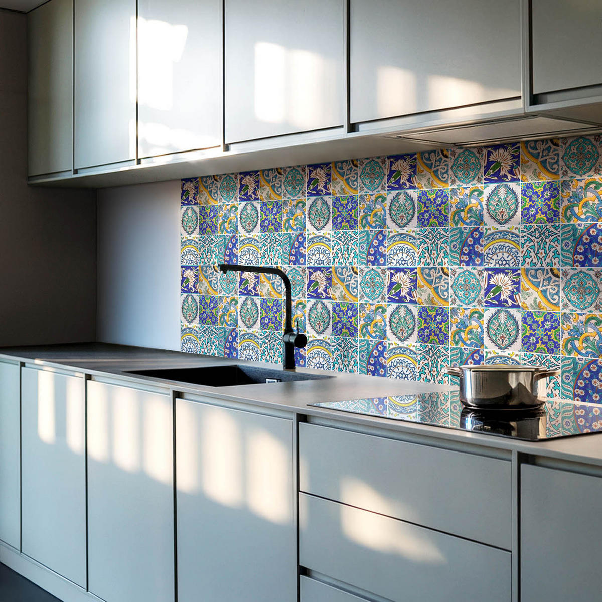 WANDPANEEL 9 Stück 30x30 cm selbstklebend Cordalla - Dunkelblau, Kunststoff (30/1.6/30cm) - Wallfluent