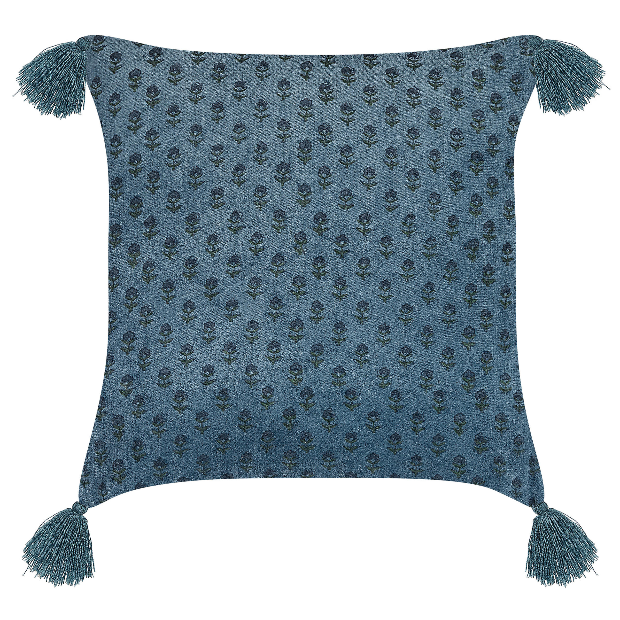 DEKOKISSEN Dunkelblau 45/45 cm Ribes - Dunkelblau, Textil (45/45cm) - Beliani