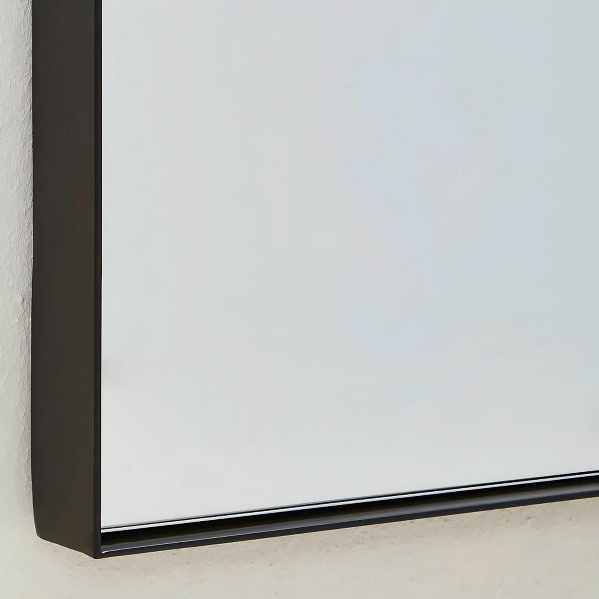 SPIEGEL - Schwarz - Schwarz, Holzwerkstoff/Metall (60/160/3cm) - home24