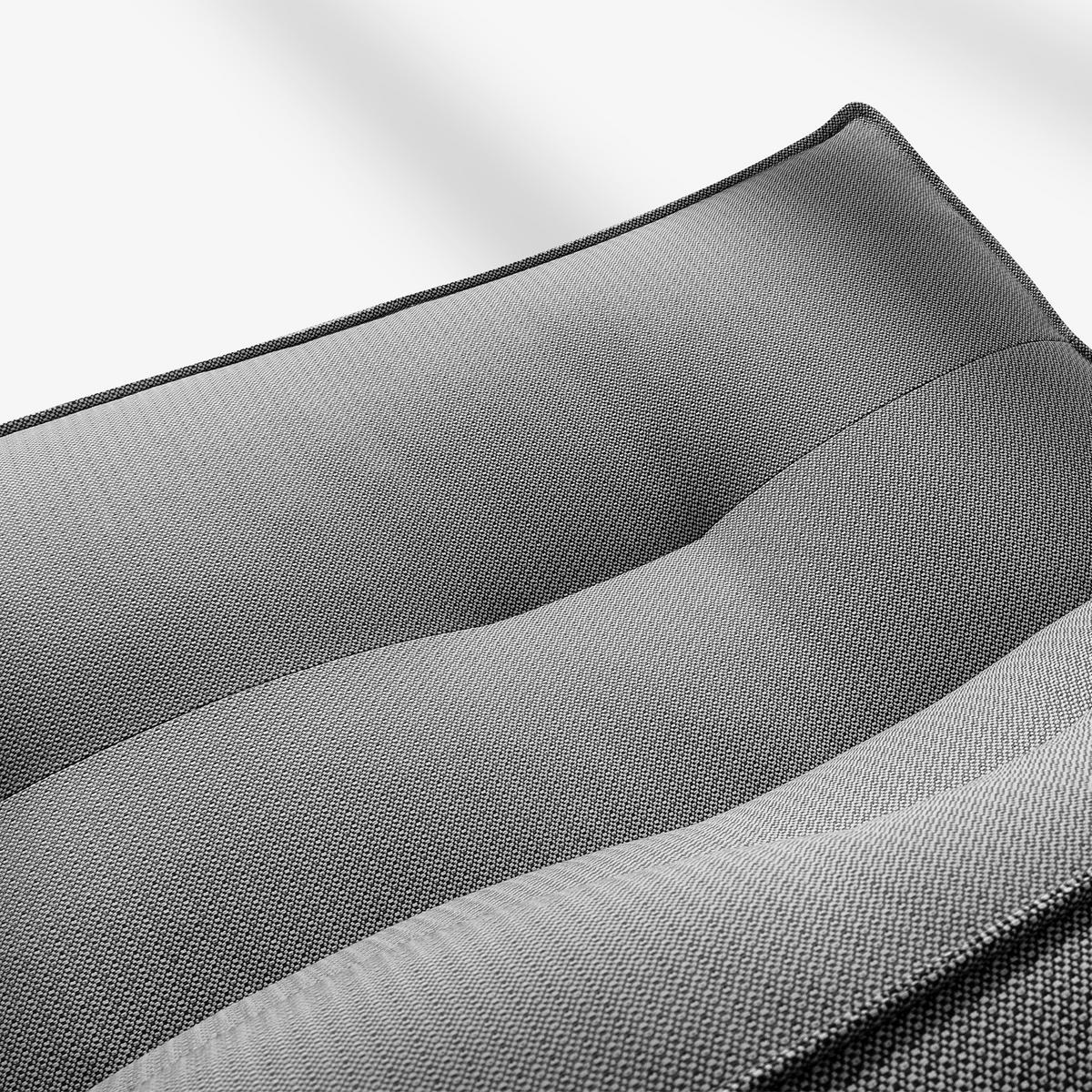 GARTENSOFA LOVIA Lounge, Schwarz/Weiß - Schwarz, Textil (177/82/106cm) - KONSIMO®