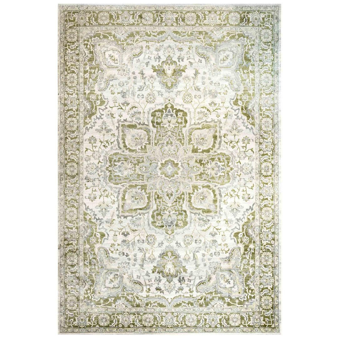 WEBTEPPICH Catlaine Getty Green Grün - Grün, Textil (160/231cm) - Kukoon Rugs
