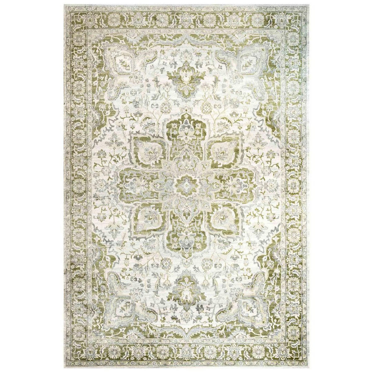 WEBTEPPICH Catlaine Getty Green Grün - Grün, Textil (119/170cm) - Kukoon Rugs