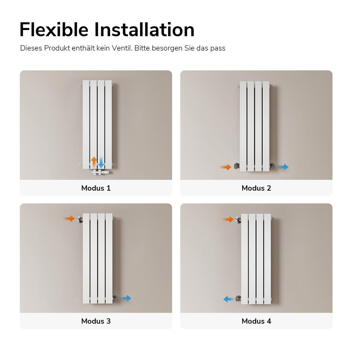 HEIZKÖRPER Flachheizkörper Weiß 90/30/4,9 cm - Weiß, Metall (30/90/4.9cm) - EMKE
