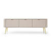 TV-SCHRANK Zova Greige mit goldenen Beinen 168 cm - Taupe/Goldfarben, Holzwerkstoff/Metall (168/56/39cm) - Selsey