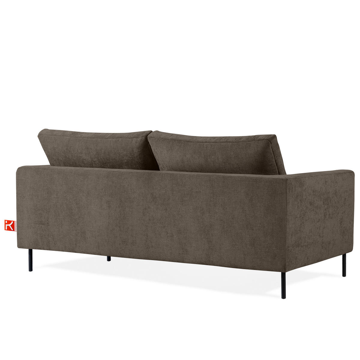 SOFA LUMO, 3-Sitzer, Braun - Schwarz/Braun, Holz/Holzwerkstoff (198/90/95cm) - KONSIMO®