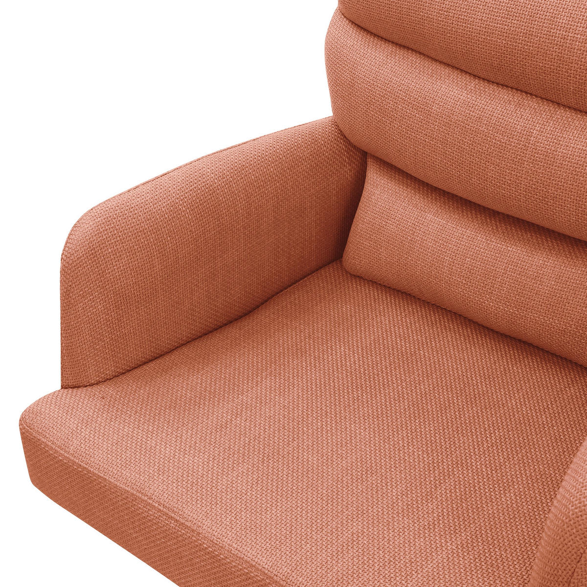 ESSZIMMERSTUHL 4er Set drehbar Orange Stoffbezug - Schwarz/Orange, Textil/Metall (64.5/93/64cm) - ML-DESIGN