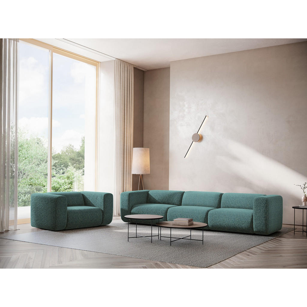 Thumbnail - Makamii Sofaelement, Petrol, Textil, 1-Sitzer, Füllung: Schaumstoff, 147x70x89 cm, Made in EU, Wohnzimmer, Sofas & Couch...