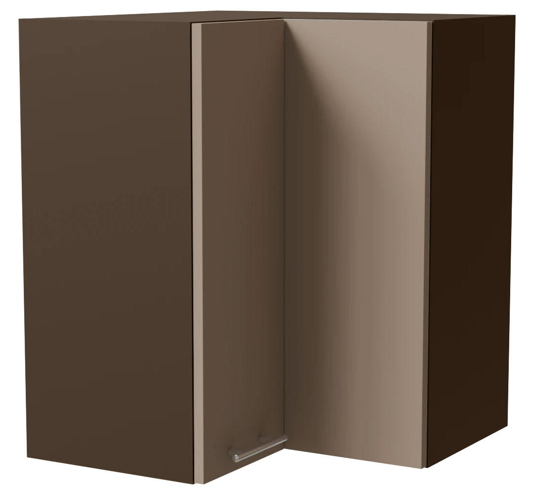 ECKHÄNGESCHRANK Brerra W12/60 Lava / RAL 1019 graubeige Matt 60 / 60 / 72cm - Dunkelgrau/Graubraun, Holz/Holzwerkstoff (60/72/60cm) - Feldmann-Wohnen