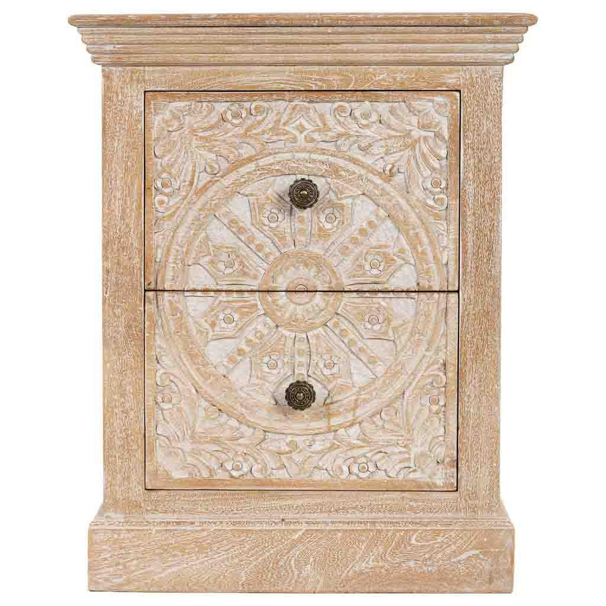 NACHTTISCH aus Holz, 56x40x70cm - Beige, Holz (56/70/40cm) - Wanderlust