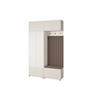 GARDEROBE Ritmo version 2 mit POLSTERPANEELEN BRAUN - Beige/Braun, Holzwerkstoff (140/225/40cm) - Jerpax