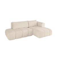ECKSOFA Ottomane Rechts CLOUD-L 289x180x40 Beige Cord - Beige, Holzwerkstoff/Kunststoff (289/180cm) - ALTDECOR