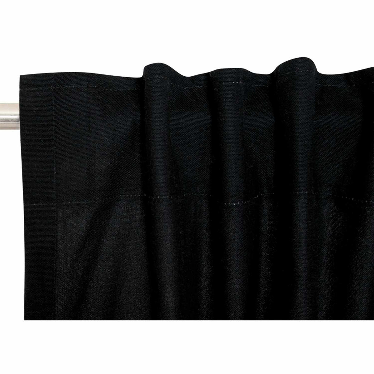 VORHANG MIT SCHLAUFENBAND NEO blickdicht - Schwarz, Textil (130/0.5/250cm) - Esprit
