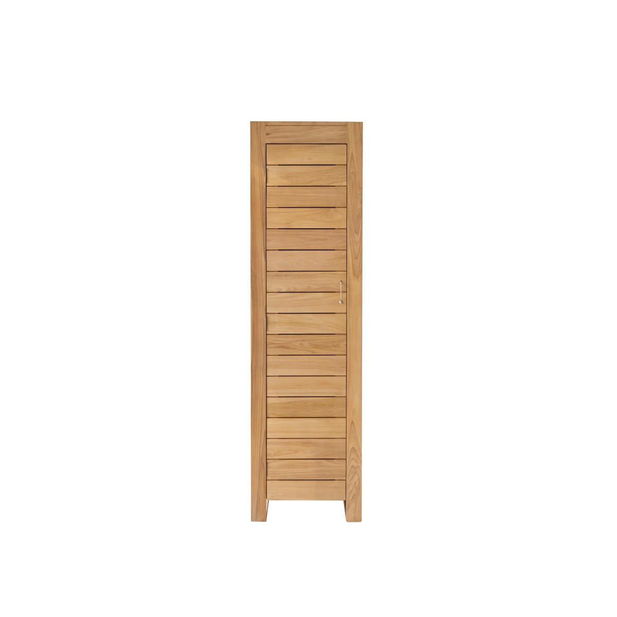 HOCHSCHRANK Minimalys Natur aus Teak - Naturfarben, Holz (50/180/55cm) - Tikamoon