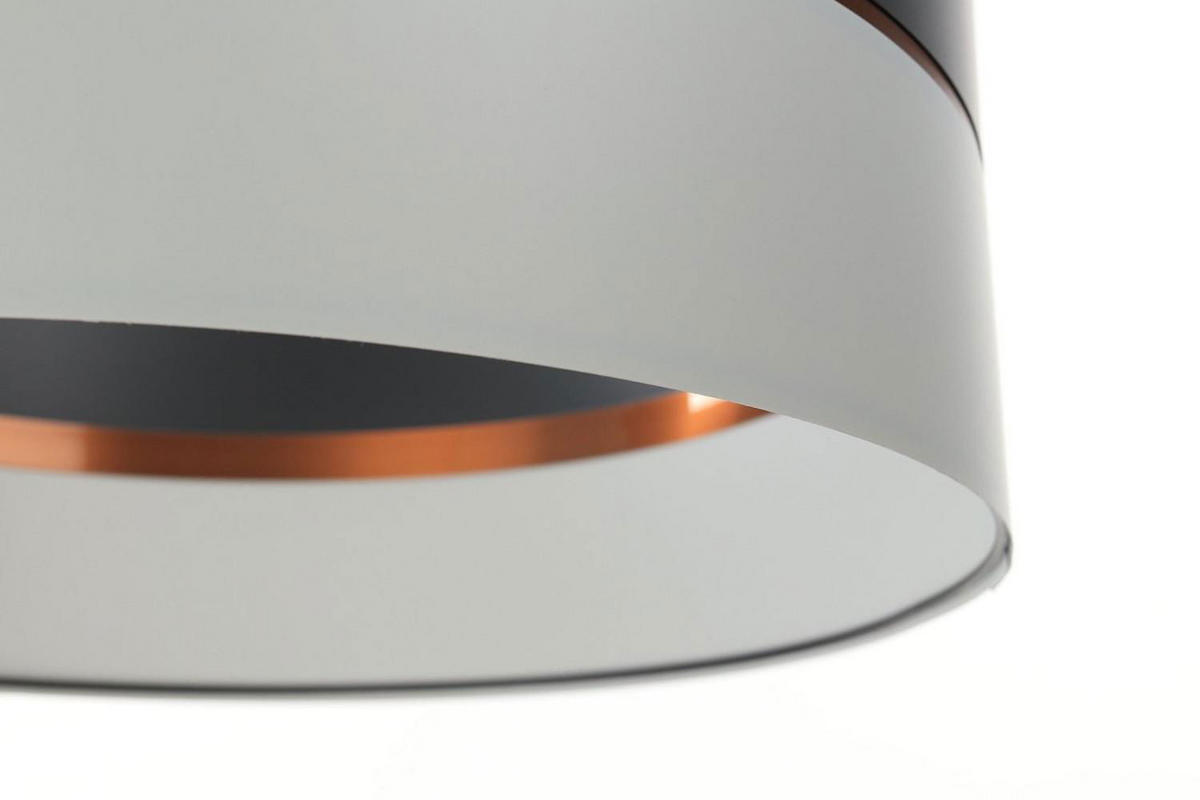 HÄNGELEUCHTE Grau 40/21 cm - Grau/Kupferfarben, Kunststoff (40/0.6/21cm) - ONZENO