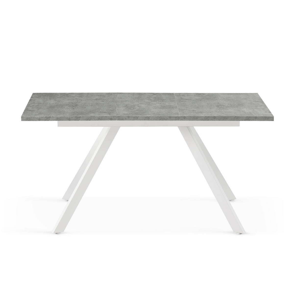 ESSTISCH SVEN 120-160/80/76 cm Beton - Anthrazit, Holz (80/120/76cm) - B&D Home