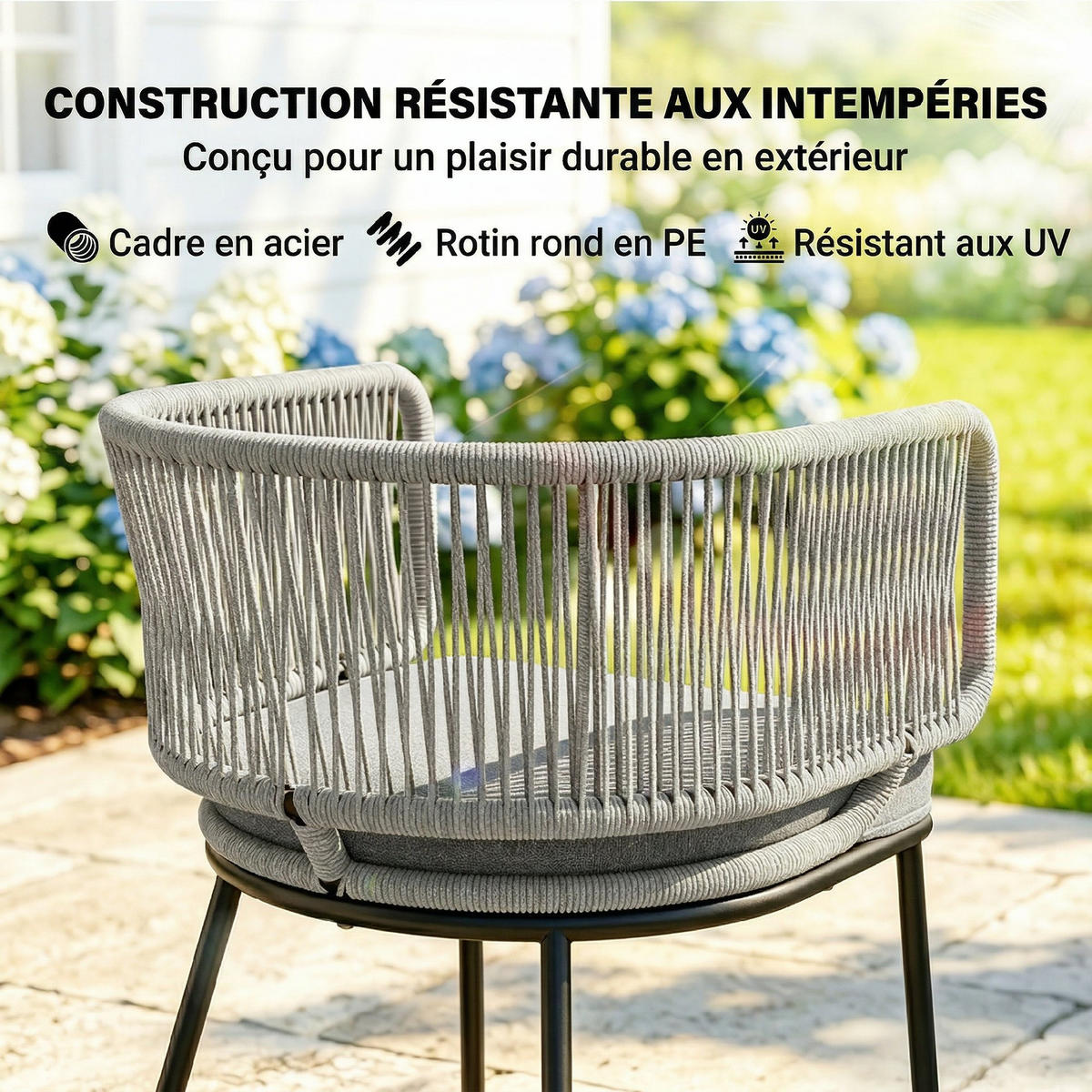 GARTENSESSEL 2er-SET DE-17427 Hellgrau - Grau, Metall (58/72/46cm) - ComfortXL