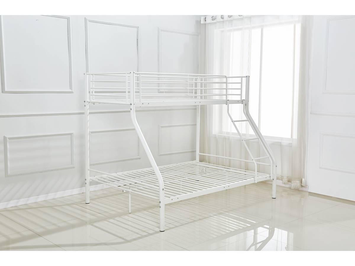 ETAGENBETT leo weiss - Weiß, Metall (190/140cm) - Habitat Garten