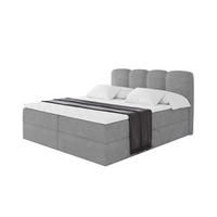 BOXBETT mit Matratze H4 - NINA - 160x200 cm - Hellgrau - Hellgrau, Holzwerkstoff (160/200cm) - ALTDECOR