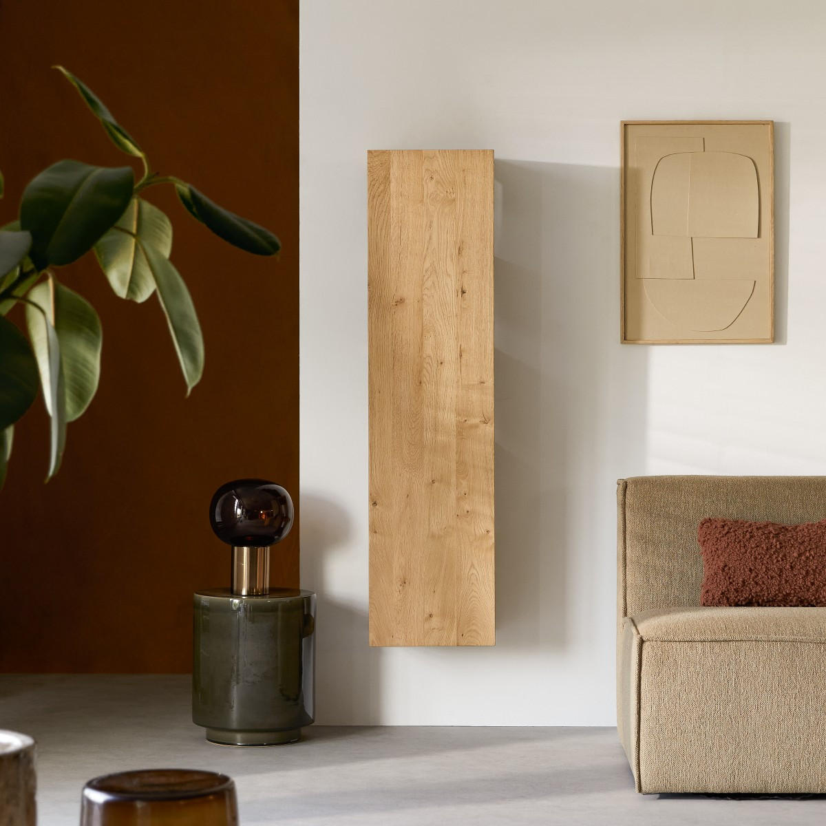 BÜCHERREGAL Easy Natur aus Eiche - Naturfarben, Holz (35/137/30cm) - Tikamoon