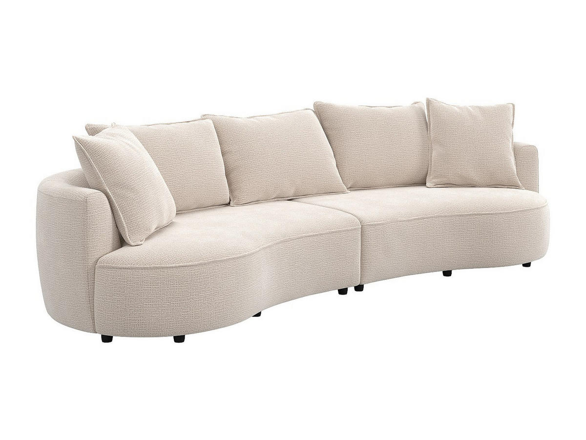 SOFA - 4 Personen - stoff - beige Ceprano - Beige, Textil (296/41/114cm) - Vente-Unique