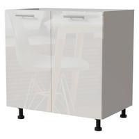 KÜCHENUNTERSCHRANK Essen D11/80 Weiß Hochglanz / Weiß Matt 80 / 50 / 82cm - Weiß Hochglanz/Weiß, Holz/Holzwerkstoff (80/82/50cm) - Feldmann-Wohnen