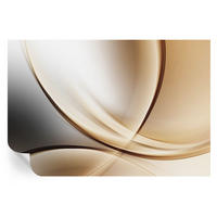 FOTOTAPETE 104x70 cm - Abgerundete Linien - Beige, Textil (104/70cm) - Wallfluent