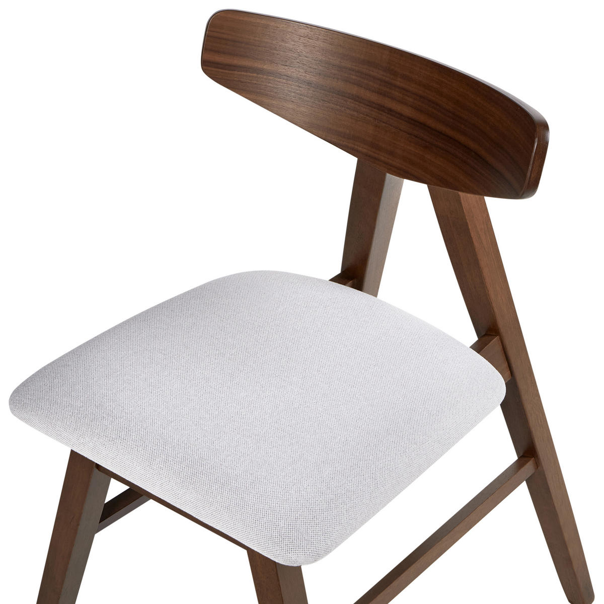 ESSZIMMERSTUHL 2er-Set Dunkelbraun Lacota - Dunkelbraun/Grau, Holz (50/77/58cm) - Beliani