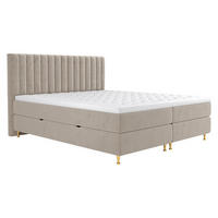 BOXBETT Elegance - Beige/Goldfarben, Holz/Textil (140/200cm) - MIRJAN24