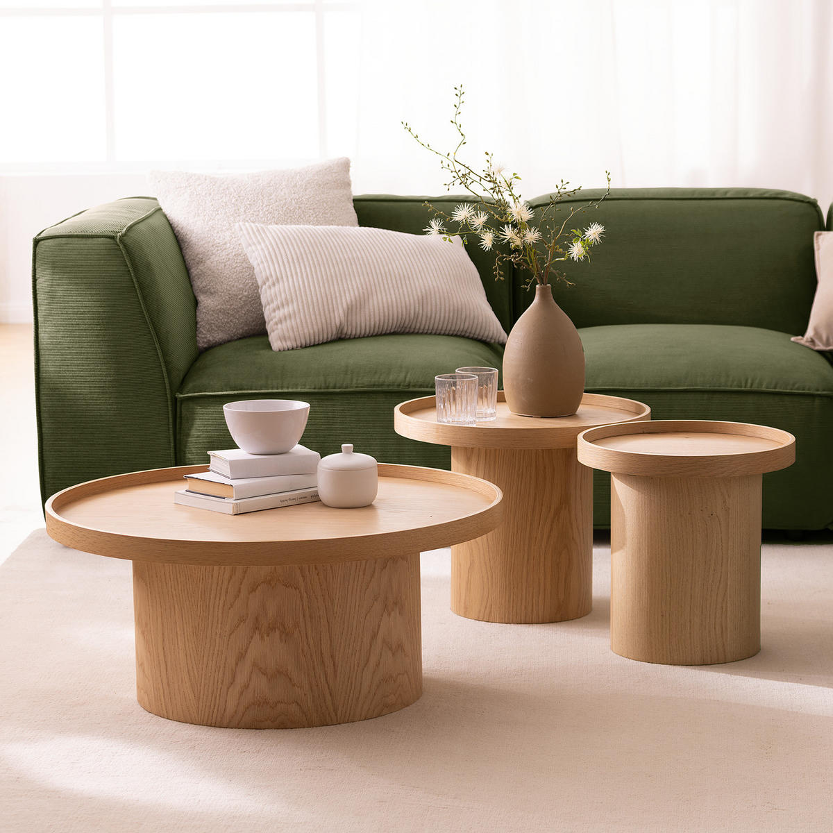 COUCHTISCH - MDF - Eiche - Eichefarben, Holzwerkstoff (80/80/35cm) - home24
