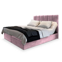 BOXBETT BARINO 140x200 cm mit Matratze und Topper - Rosa - Rosa, Holz (140/200cm) - MASSENO