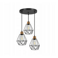 PENDELLEUCHTE EDISON II - Goldfarben/Schwarz, Metall (45/45/100cm) - kiki design