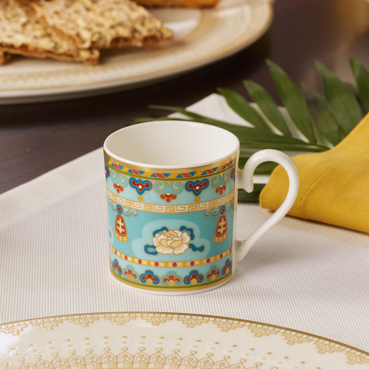 ESPRESSOTASSEN MIT UNTERTASSEN Samarkand Aquamarin bunt 50 ml 12er Set - Multicolor, Keramik (12.6/7.8/12.6cm) - Villeroy & Boch