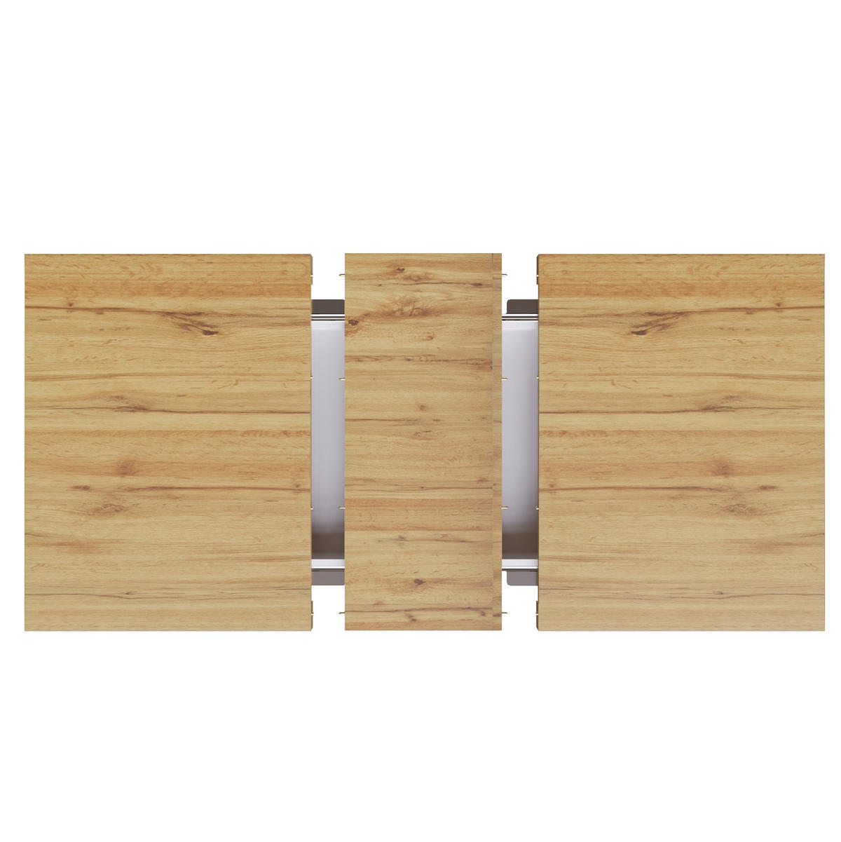 JÍDELNÍ stůl 110(140)/70/76 cm s rozkládací deskou a úložnými policemi, MDF, Bílá - bílá, kompozitní dřevo (76/70/110cm) - Redom