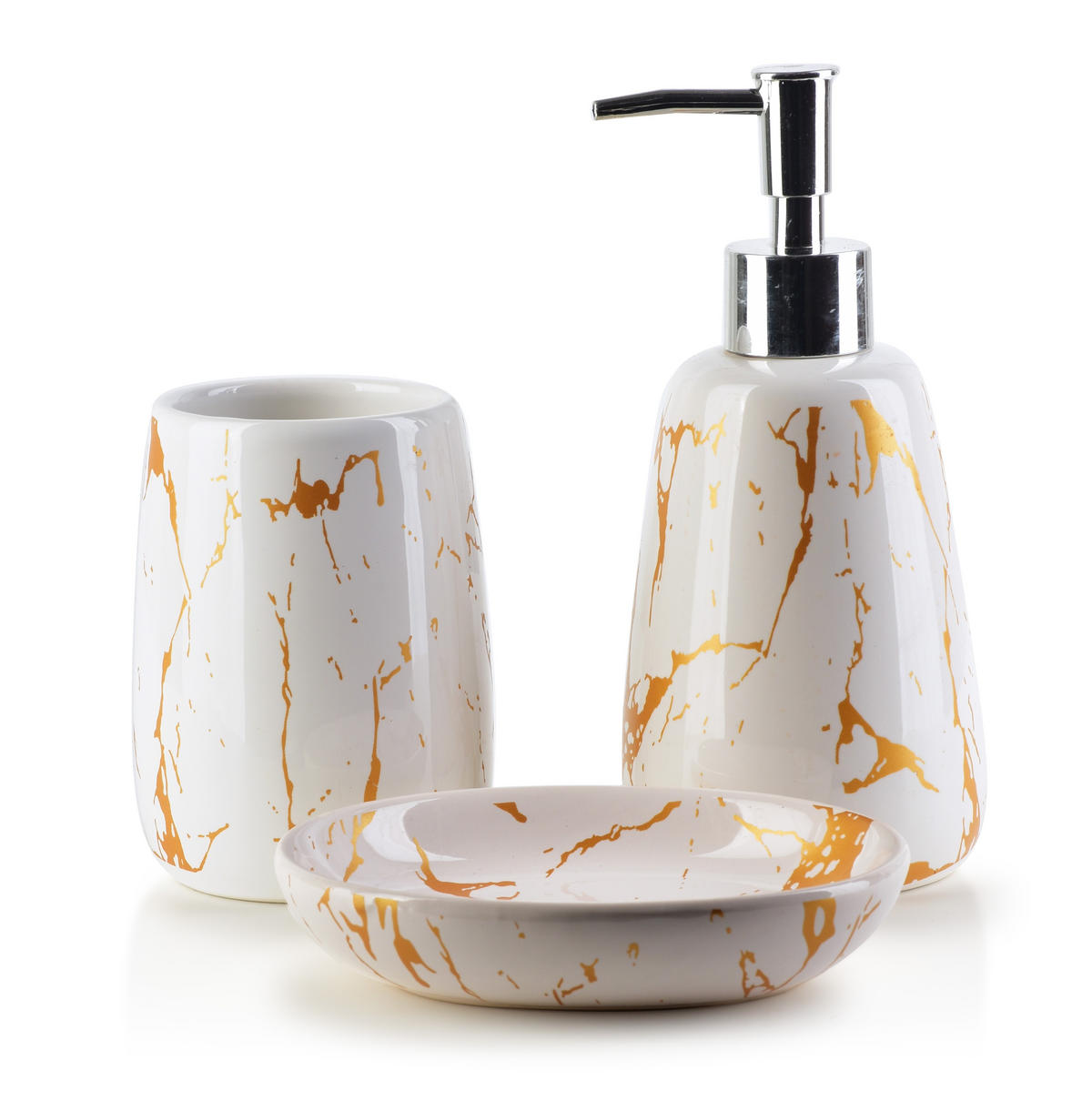 BADEZIMMERZUBEHÖR Odette Weiß 18/9/18 cm Keramik - Weiß, Keramik (9/18/18cm) - Mondex