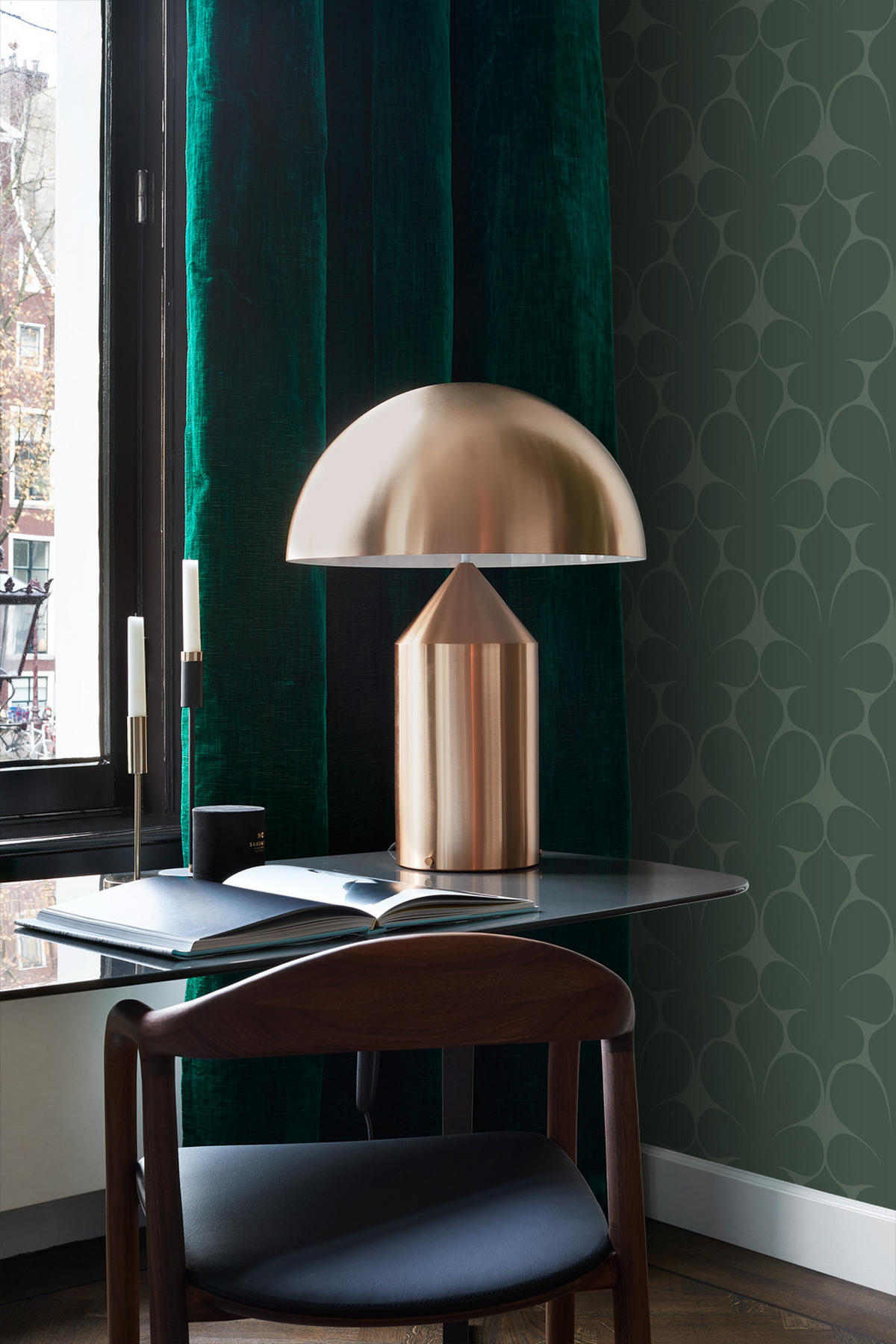 TAPETE Ornamente 50 x 900 cm - Grün, Papier (50/900cm) - Origin Wallcoverings